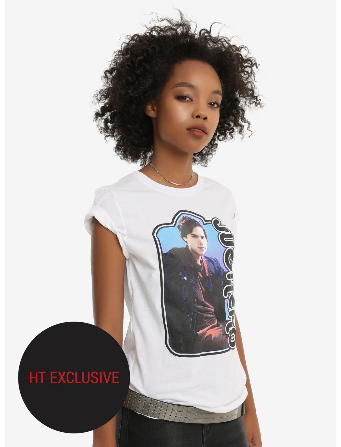 Riverdale Jughead Photo Girls T-Shirt Hot Topic Exclusive, WHITE, hi-res