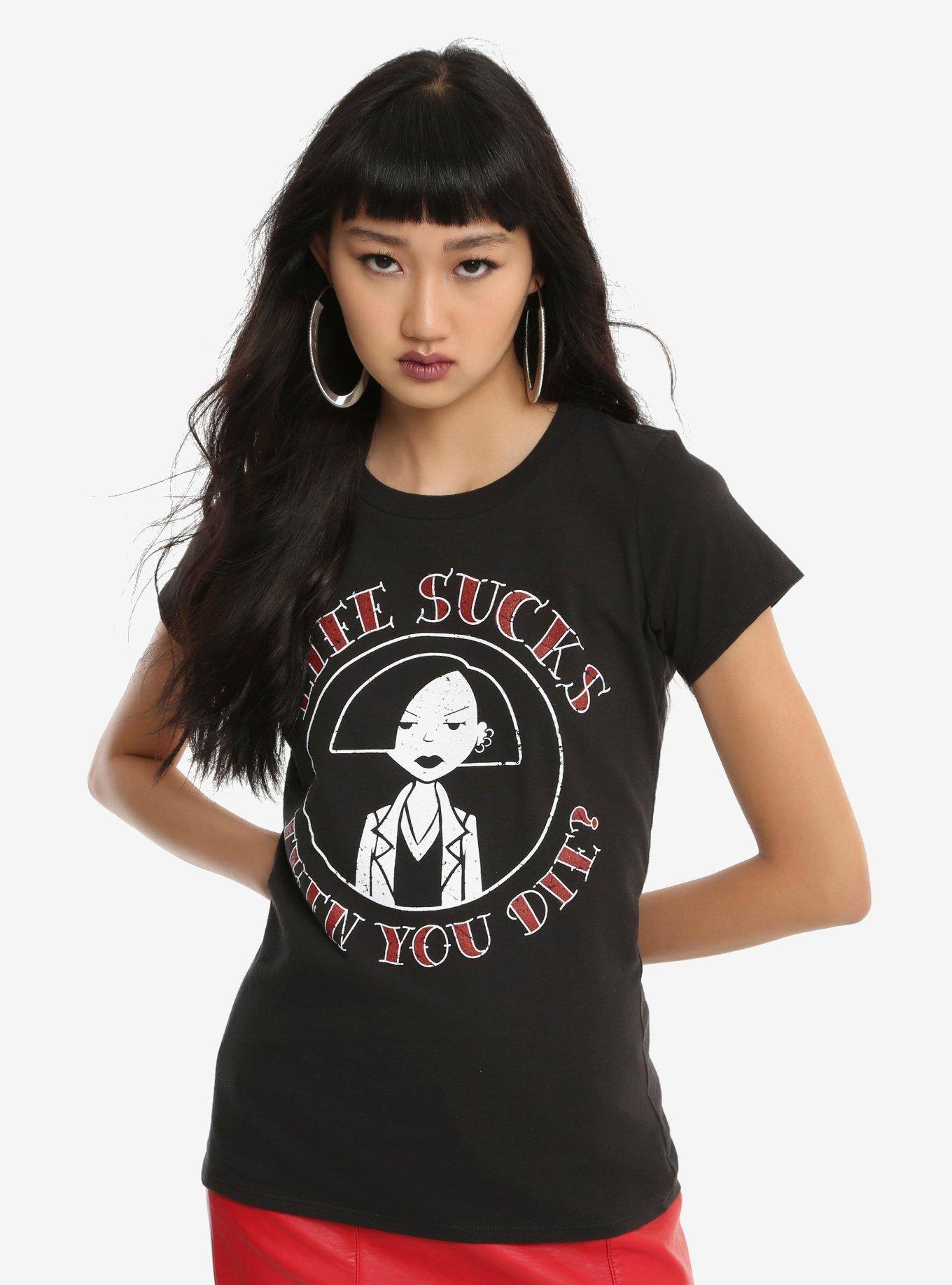 Daria Jane Life Sucks Girls T-Shirt, BLACK, hi-res