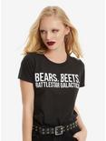 The Office Bears Beets Battlestar Galactica Girls T-Shirt, BLACK, hi-res