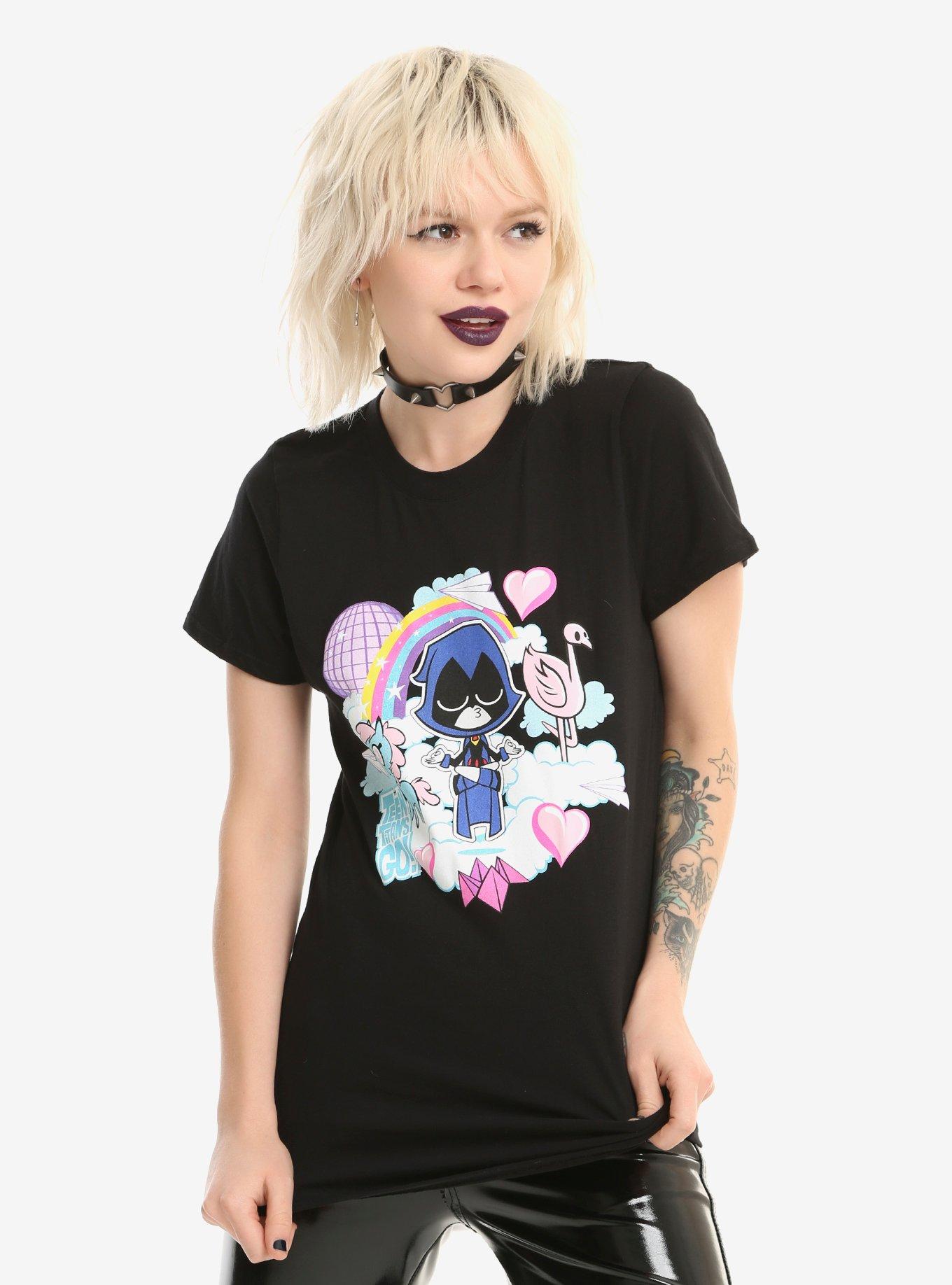Teen Titans Go! Raven Rainbow Girls T-Shirt, BLACK, hi-res