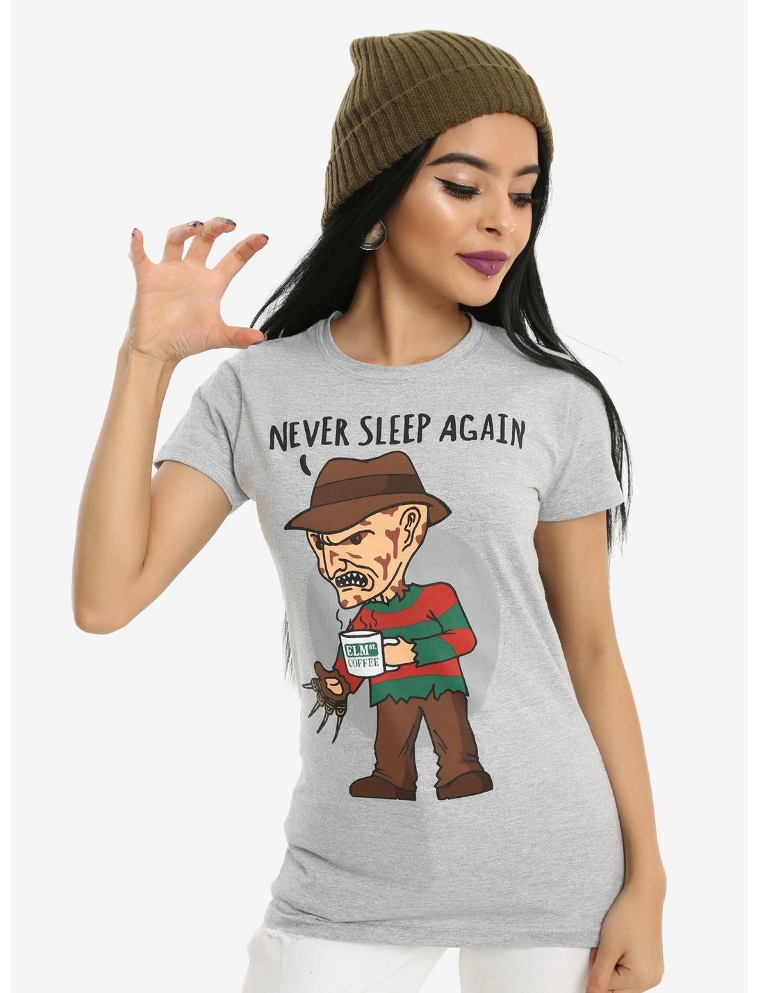 A Nightmare On Elm Street Never Sleep Girls T-Shirt, GREY, hi-res