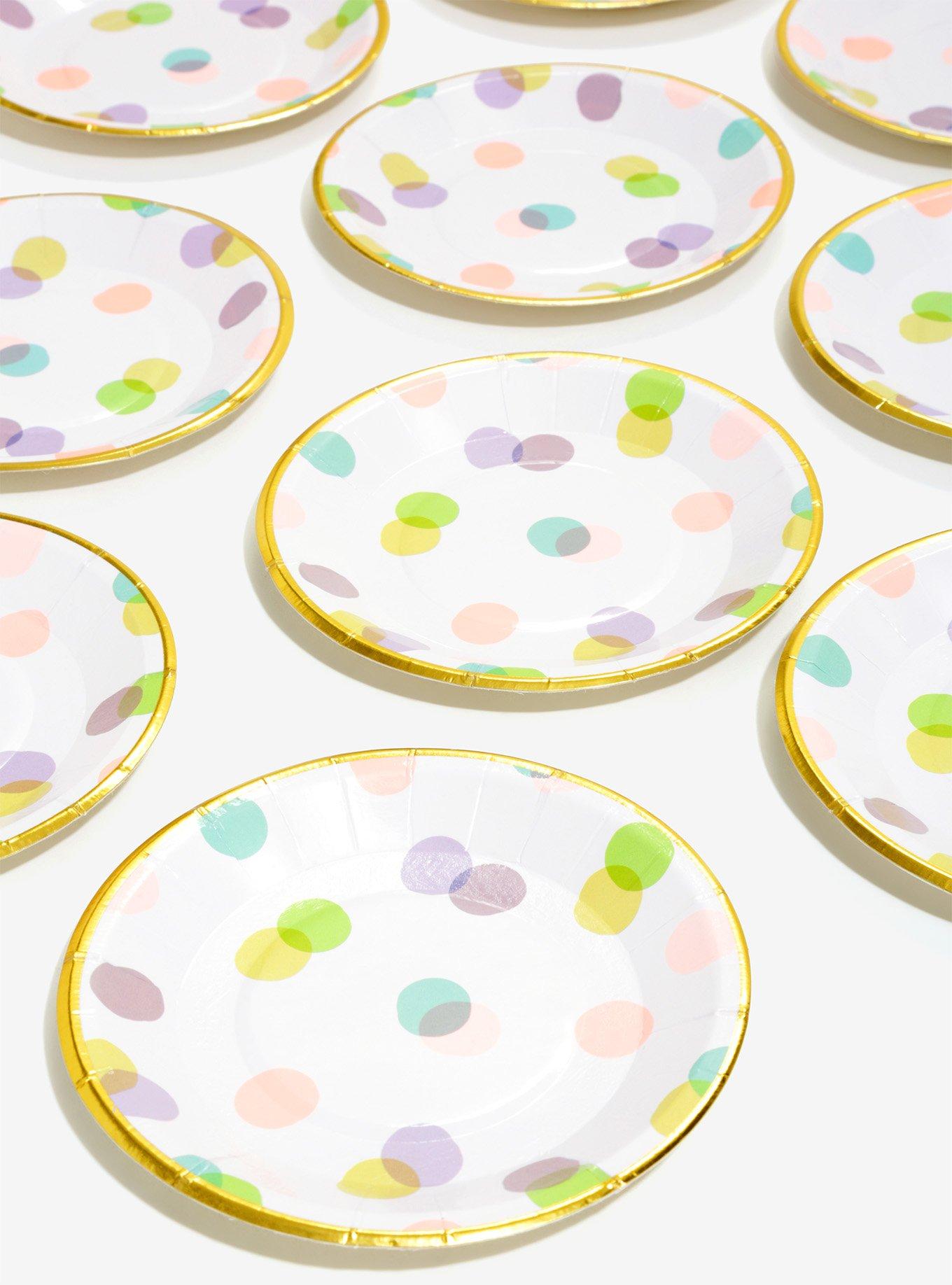 Pastel Polka Dot Mini Paper Party Plates 10 Pack, , hi-res