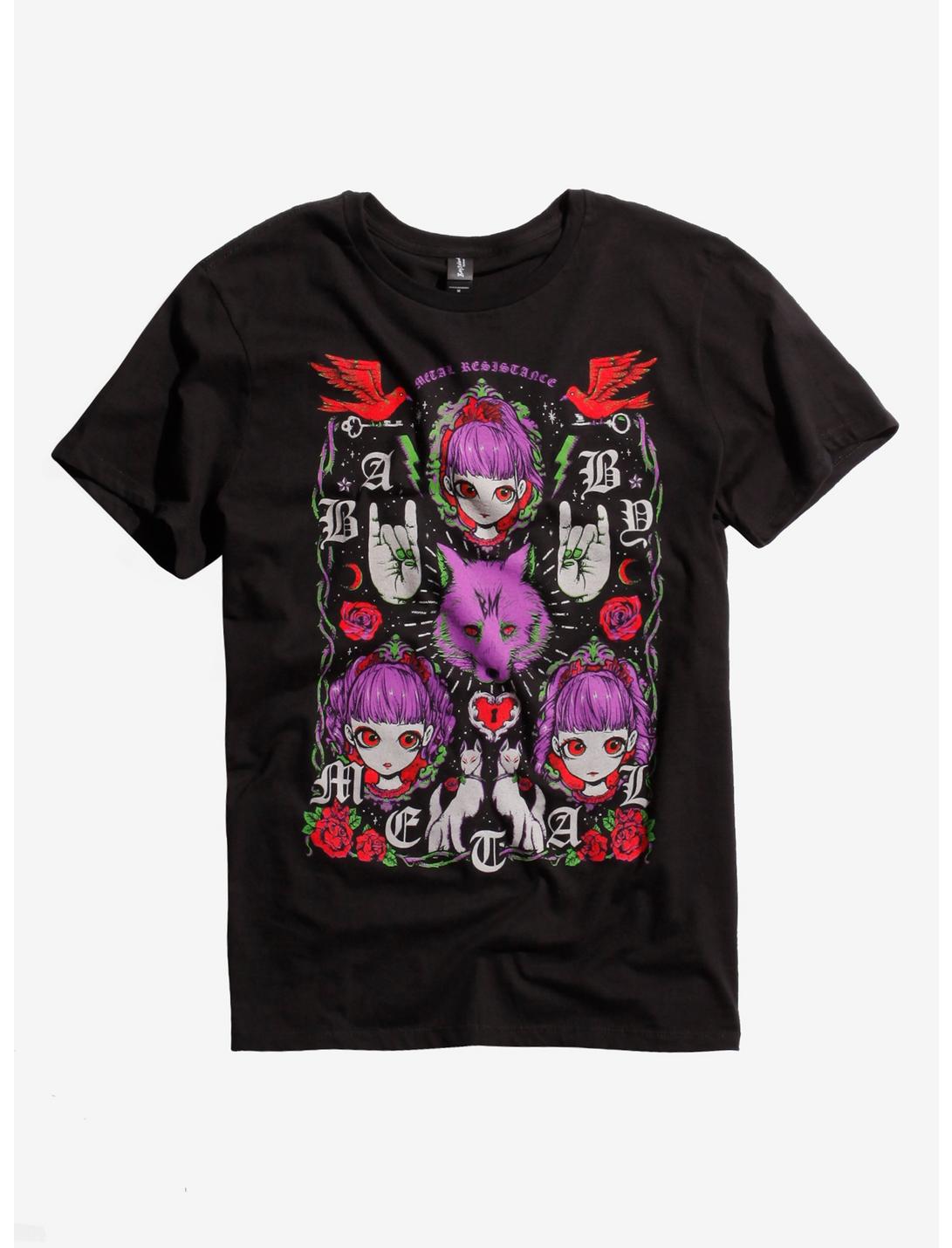 Babymetal Purple Fox T-Shirt, BLACK, hi-res