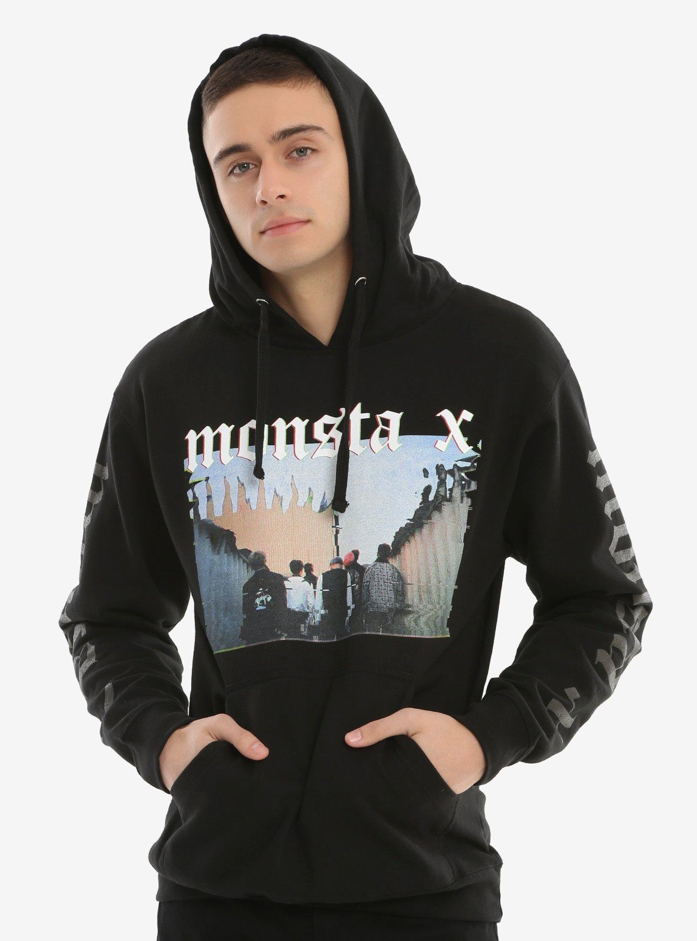 Monsta X Band Photo Hoodie, BLACK, hi-res