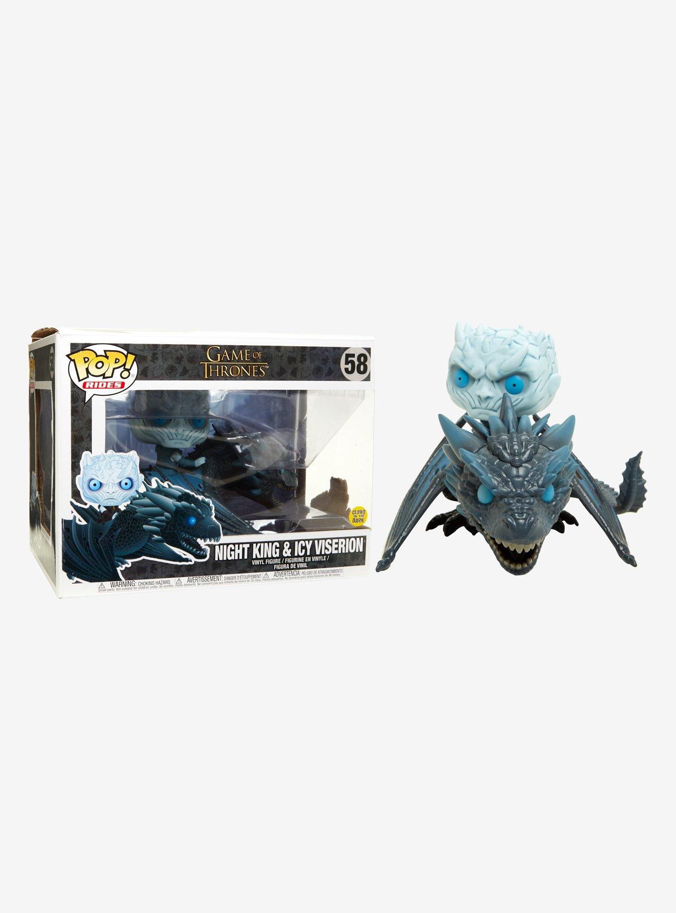 Funko Game Of Thrones Pop! Rides Night King & Icy Viserion Glow-In-The-Dark  Vinyl Figure