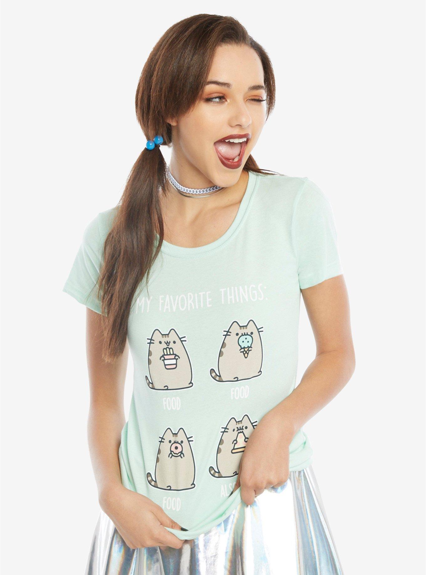 Pusheen Favorite Things Girls T-Shirt, MINT, hi-res