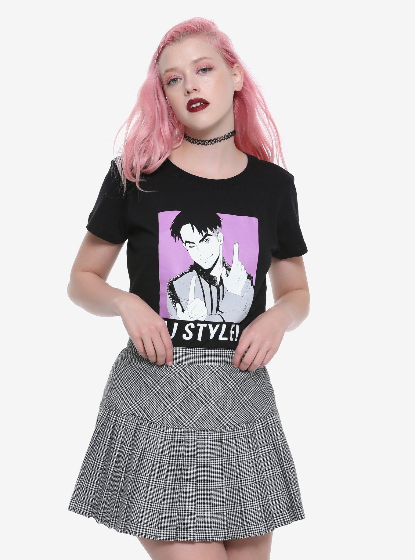 Yuri!!! On Ice JJ Style Girls T-Shirt, BLACK, hi-res