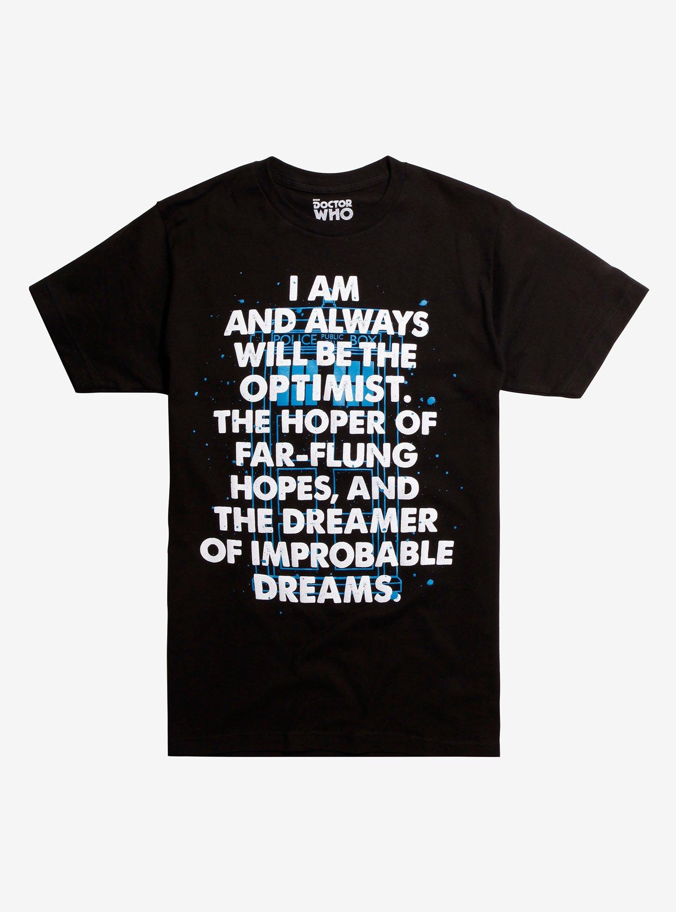 Doctor Who Eleventh Doctor Optimist T-Shirt, BLACK, hi-res