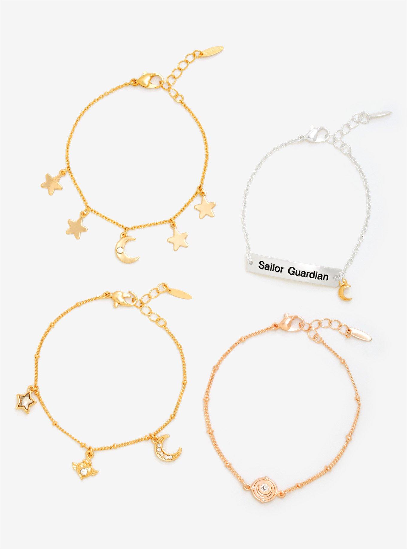 Sailor Moon Gold & Silver Bracelet Set - BoxLunch Exclusive, , hi-res