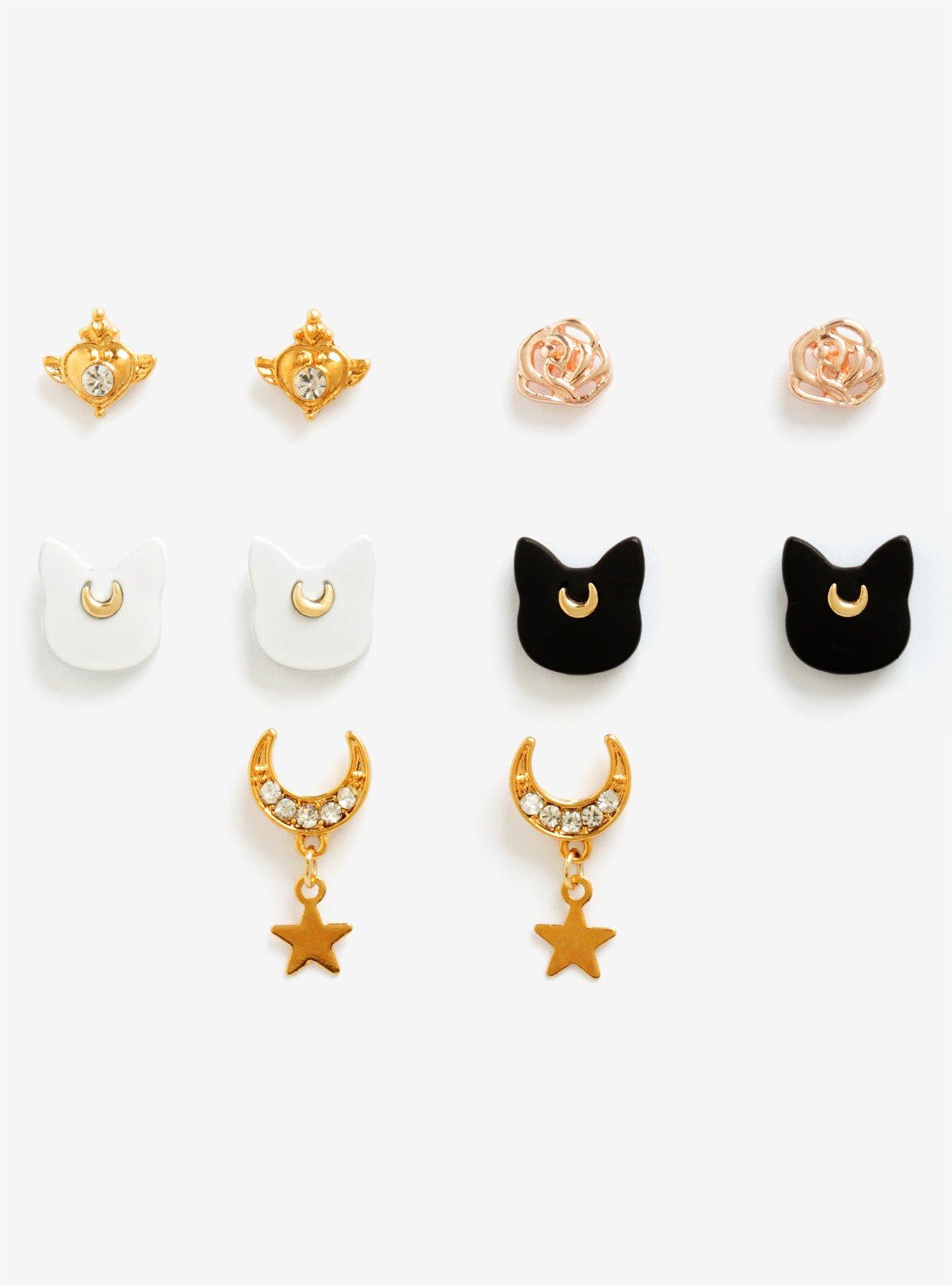 Sailor Moon Gold Earring Set BoxLunch Exclusive BoxLunch