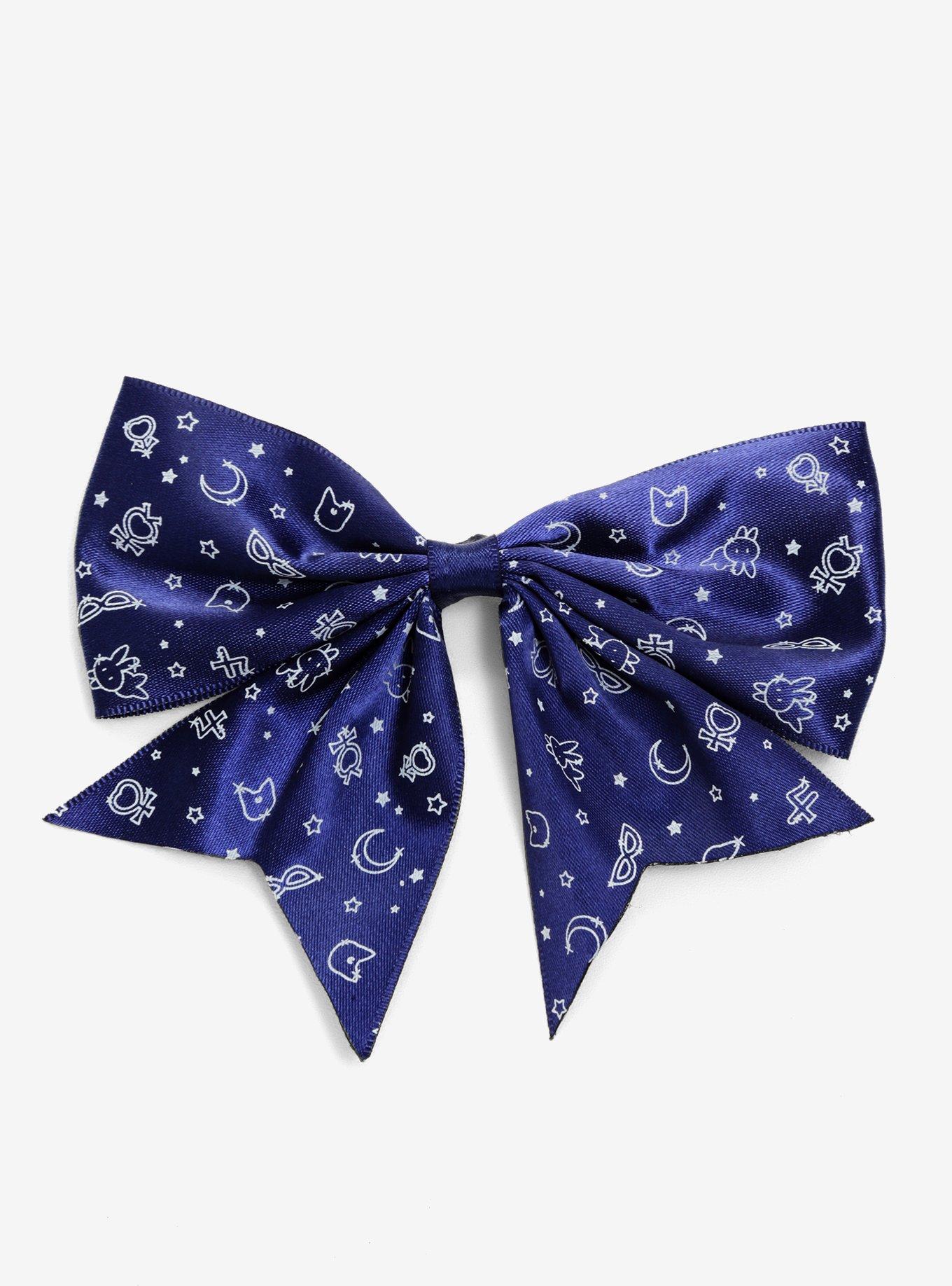 Sailor Moon Luna Print Bow - BoxLunch Exclusive, , hi-res