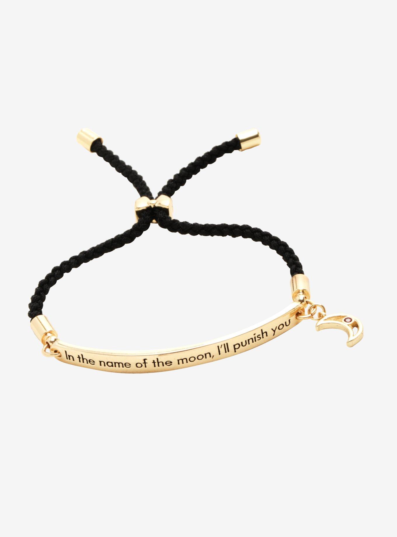 Sailor Moon Punish Gold ID Bar Bracelet - BoxLunch Exclusive, , hi-res