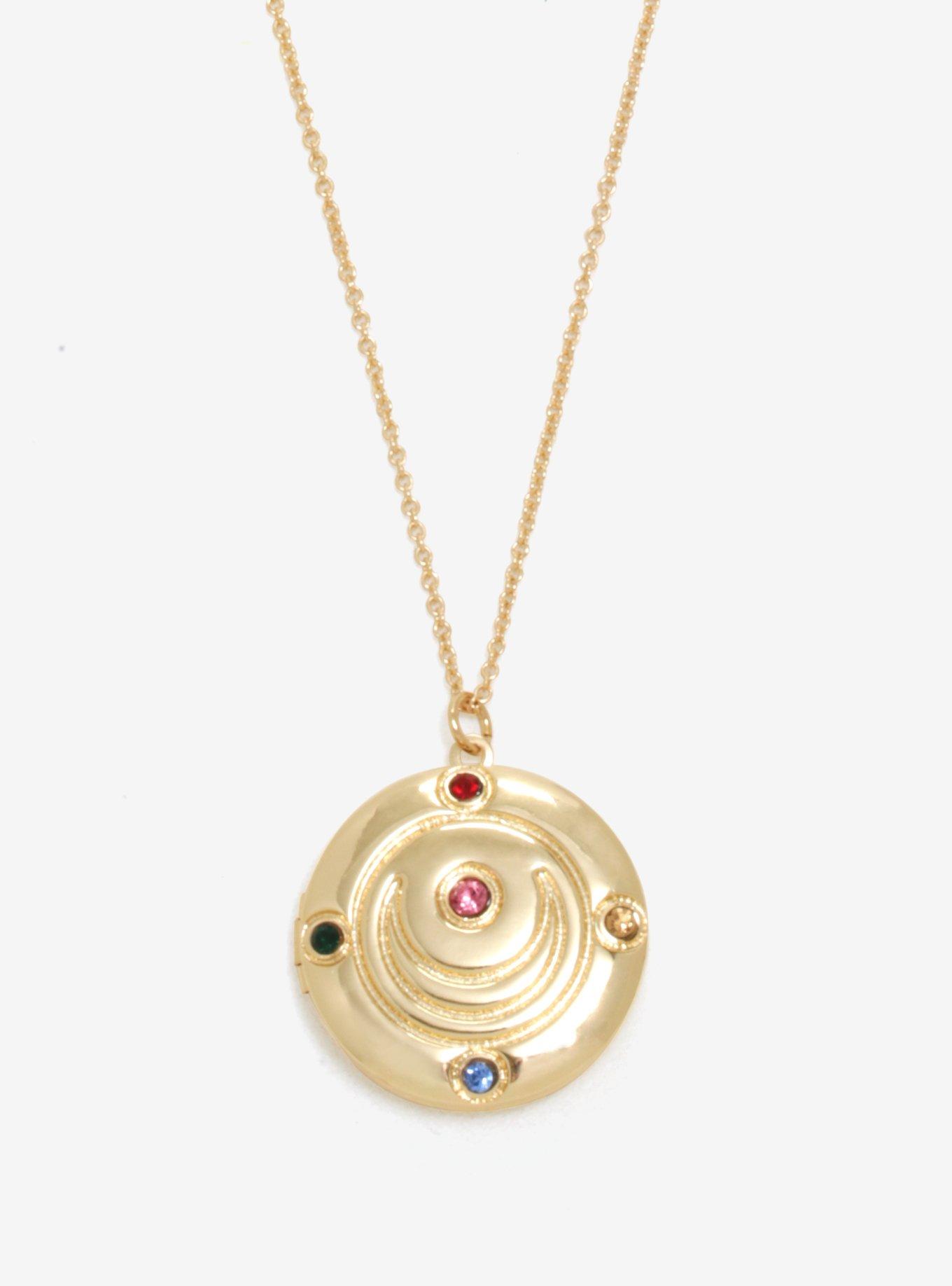 Sailor Moon Transformation Brooch Locket Necklace, , hi-res