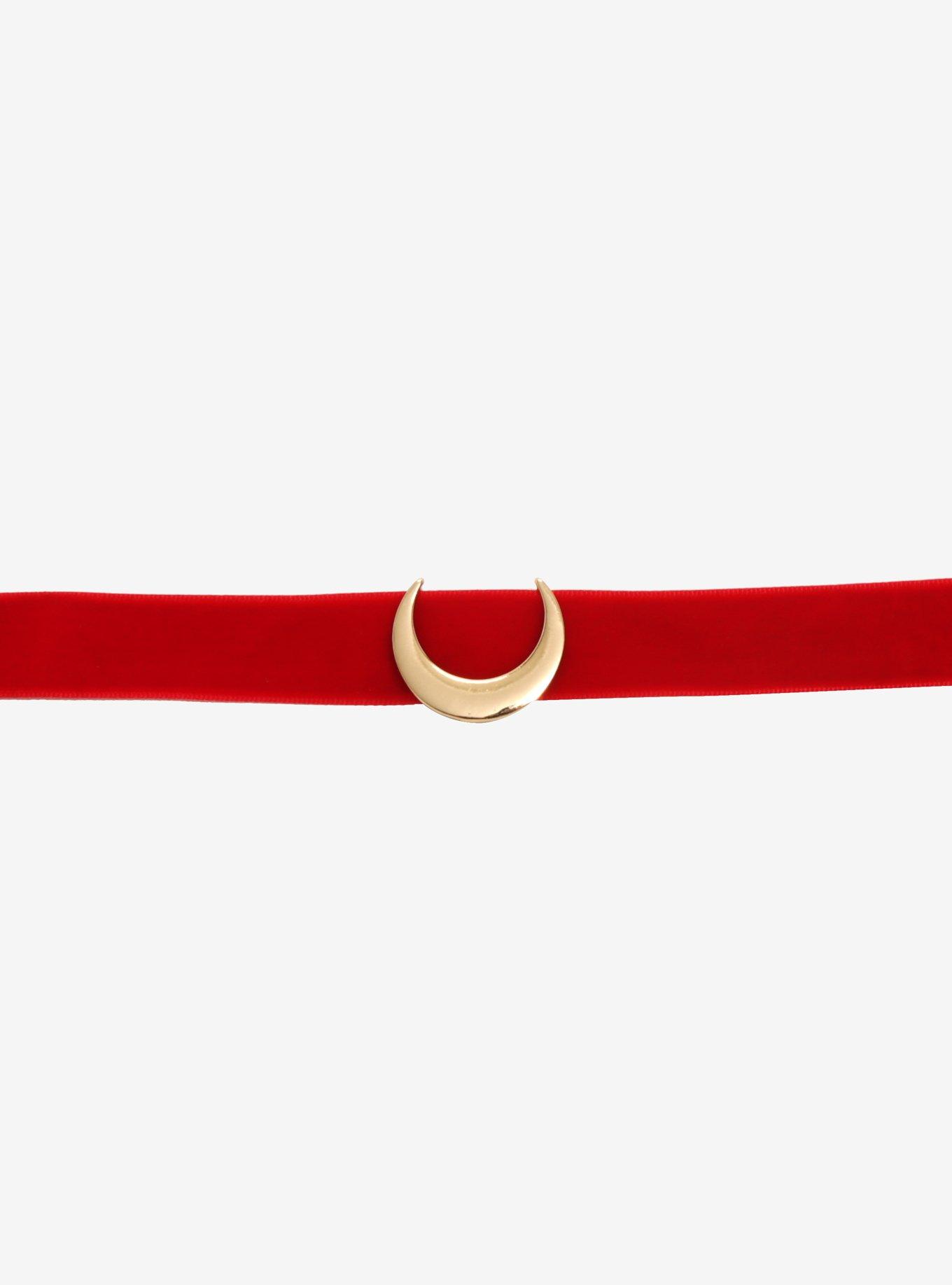 Sailor Moon Crescent Moon Red Velvet Choker, , hi-res