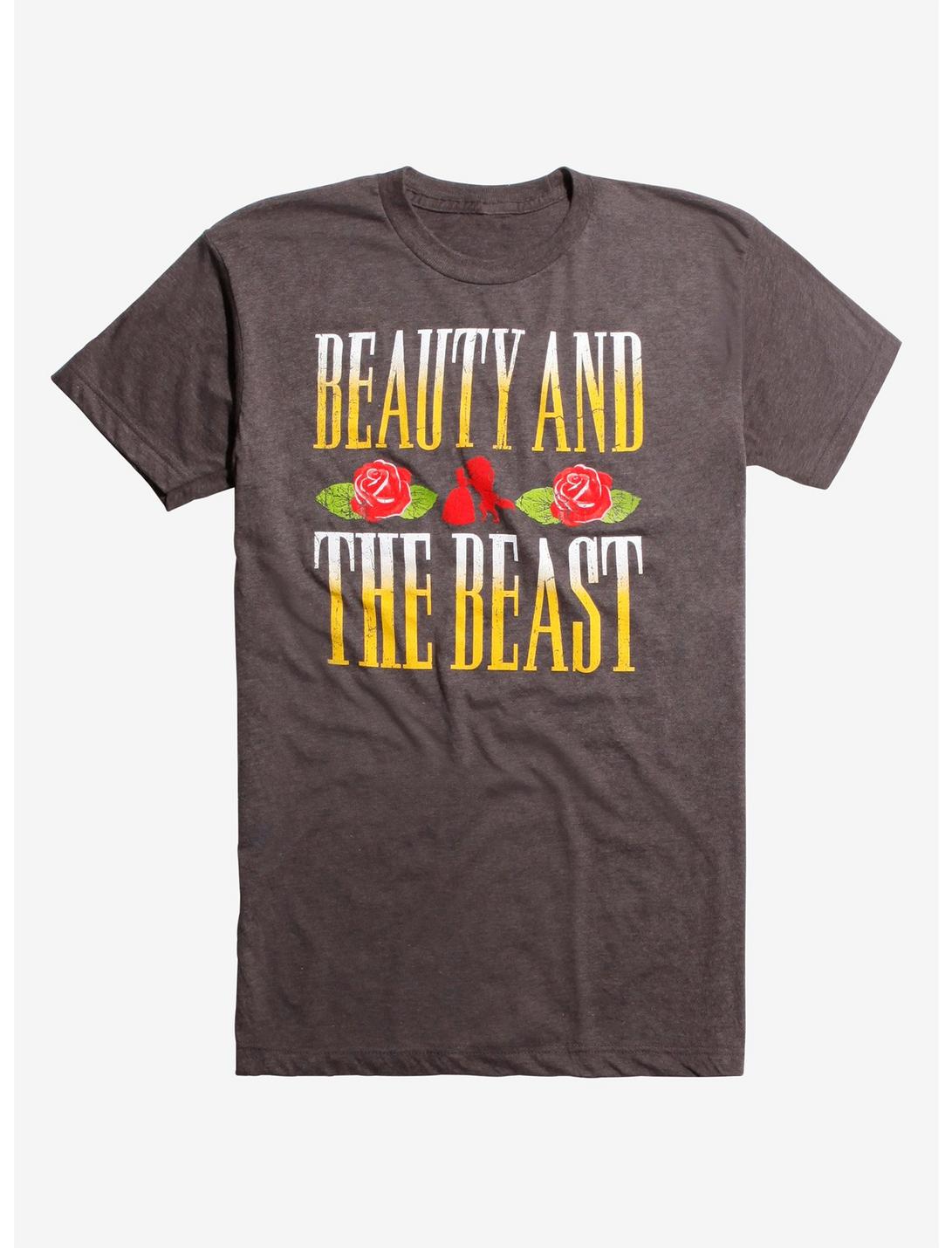 Disney Beauty And The Beast Metal T-Shirt, BLACK, hi-res