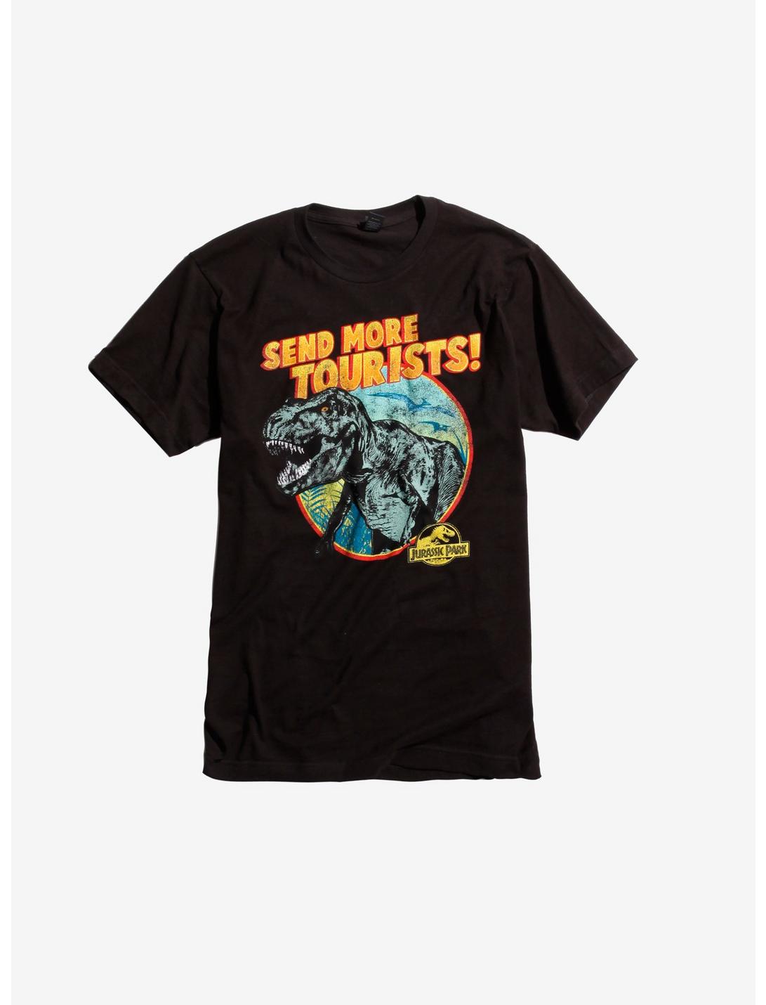Jurassic Park Send More Tourists T-Shirt, BLACK, hi-res