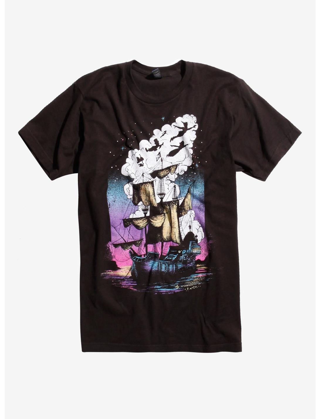 Disney Peter Pan Flyover Ship T-Shirt, BLACK, hi-res