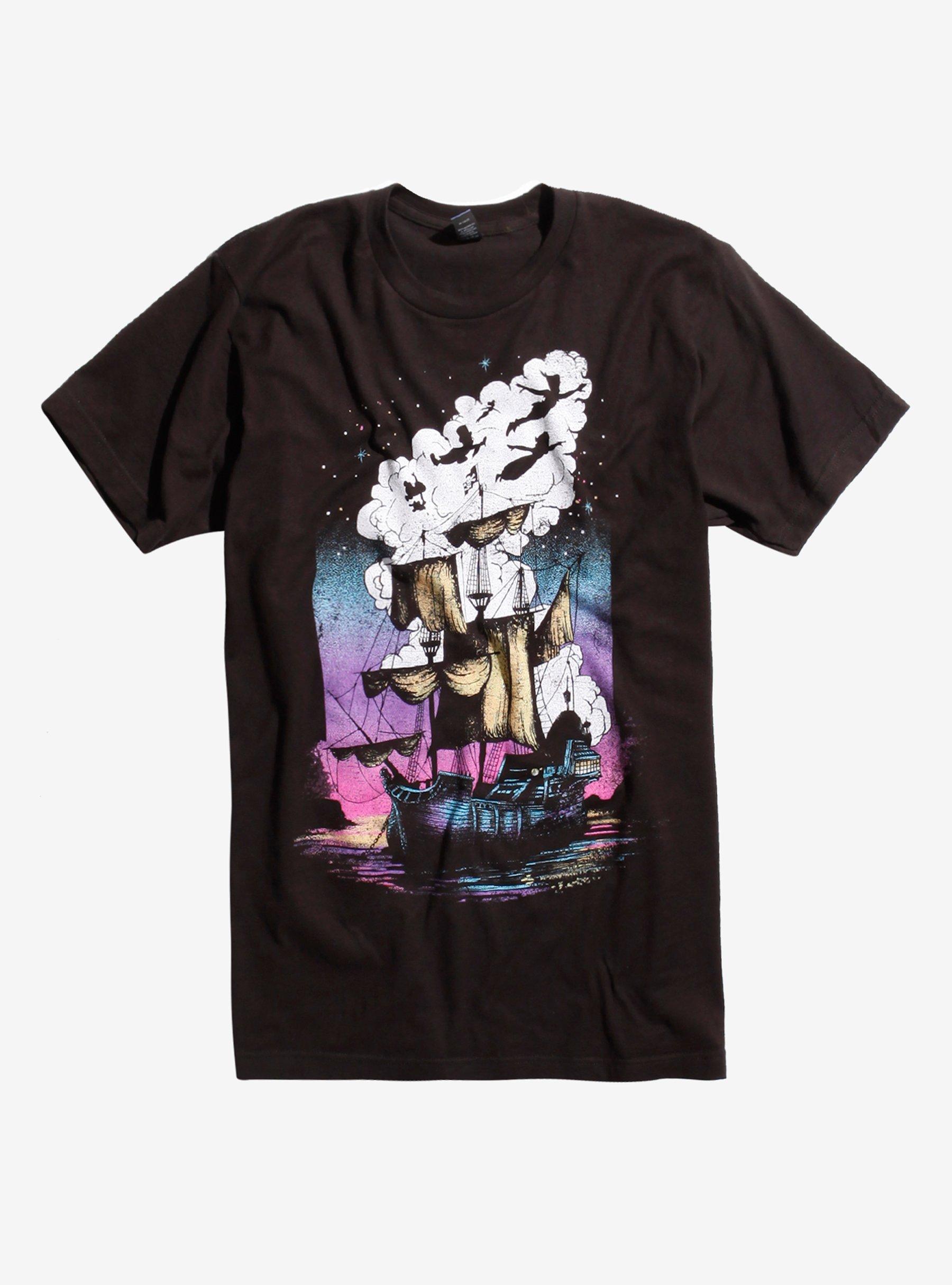 Disney Peter Pan Flyover Ship T-Shirt, BLACK, hi-res