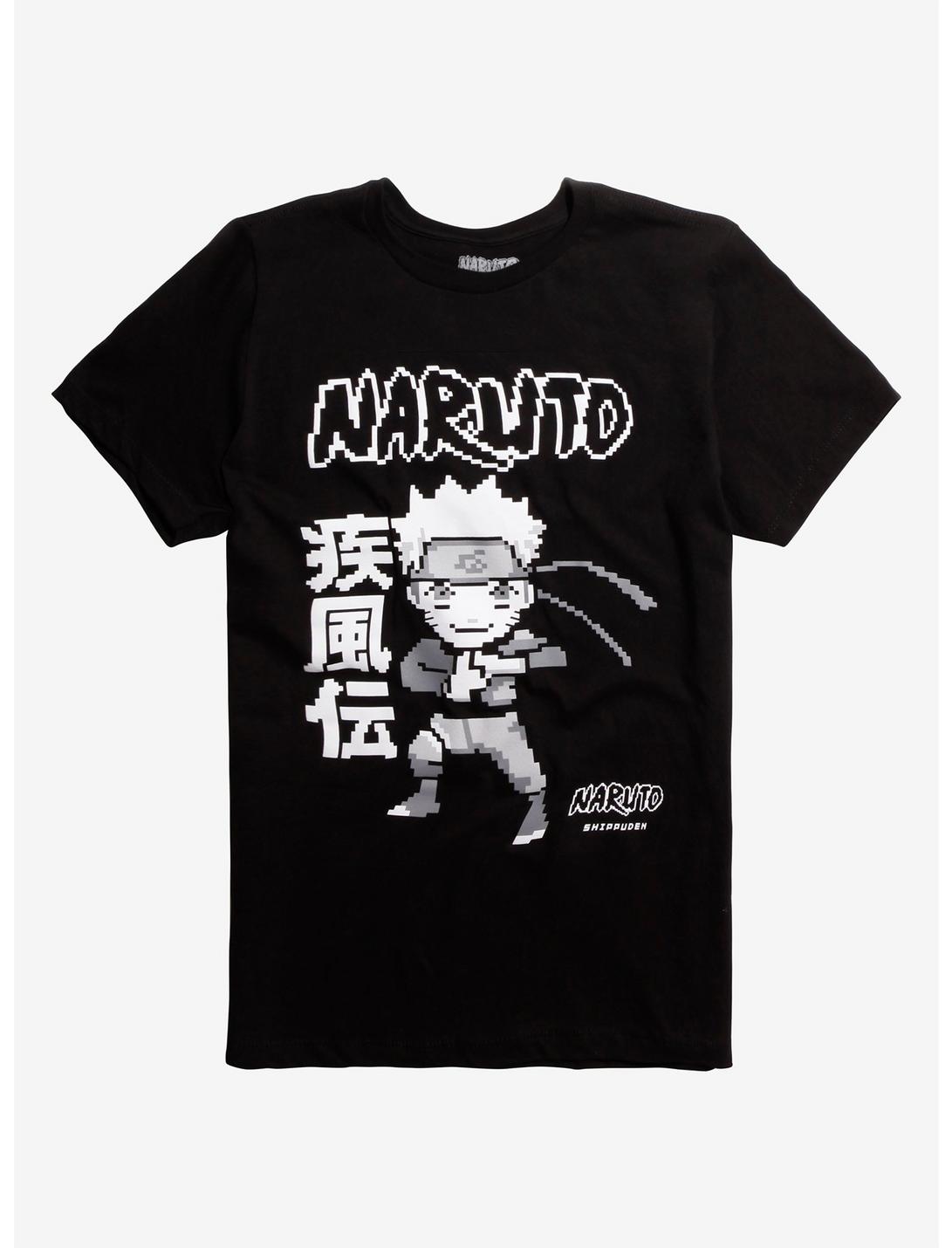 Naruto Shippuden 8-Bit T-Shirt, BLACK, hi-res