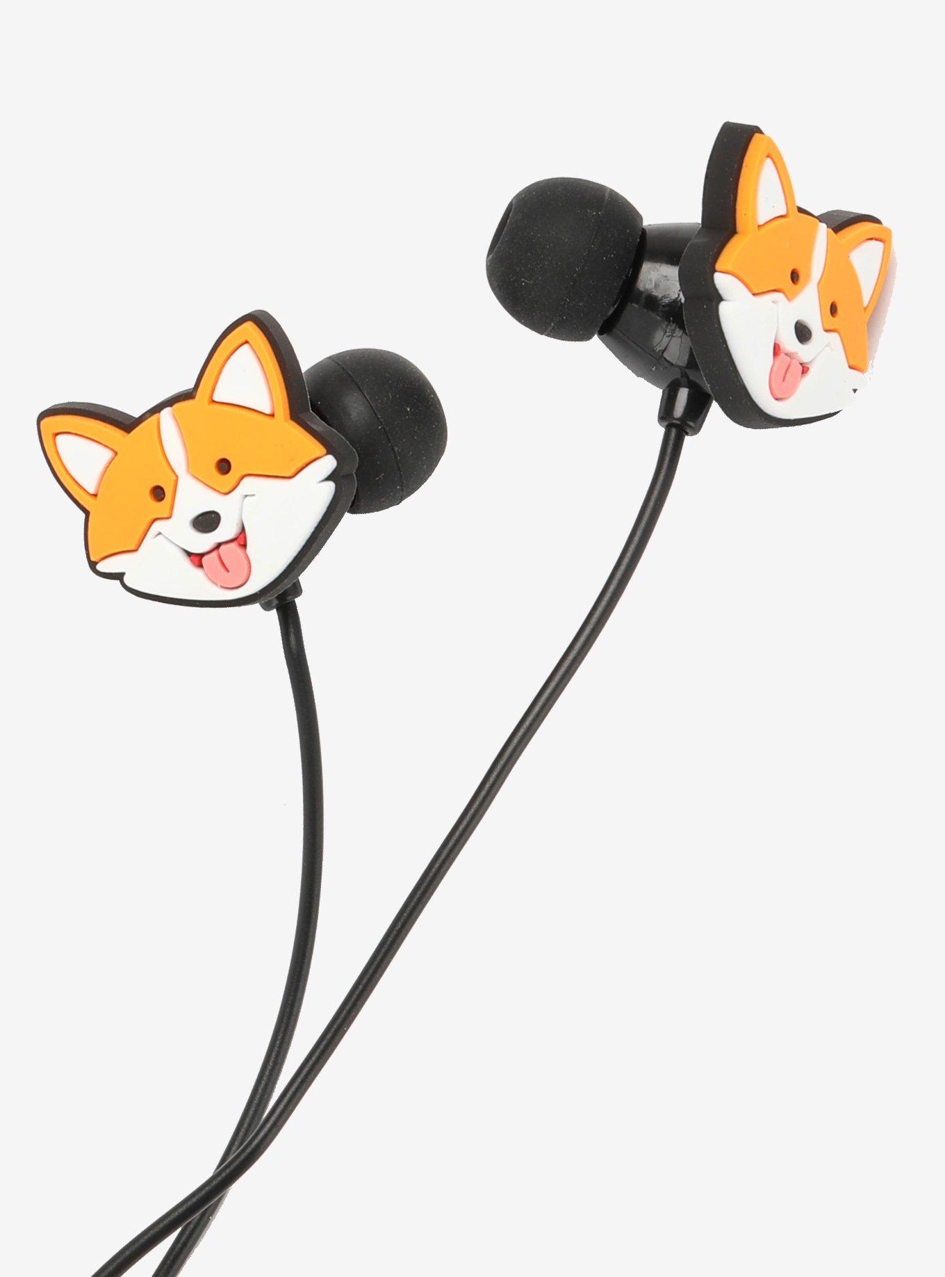 Corgi Head Silicone Earbuds, , hi-res
