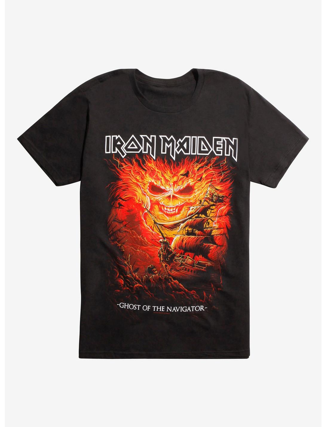 Iron Maiden Ghost Of The Navigator T-Shirt, BLACK, hi-res