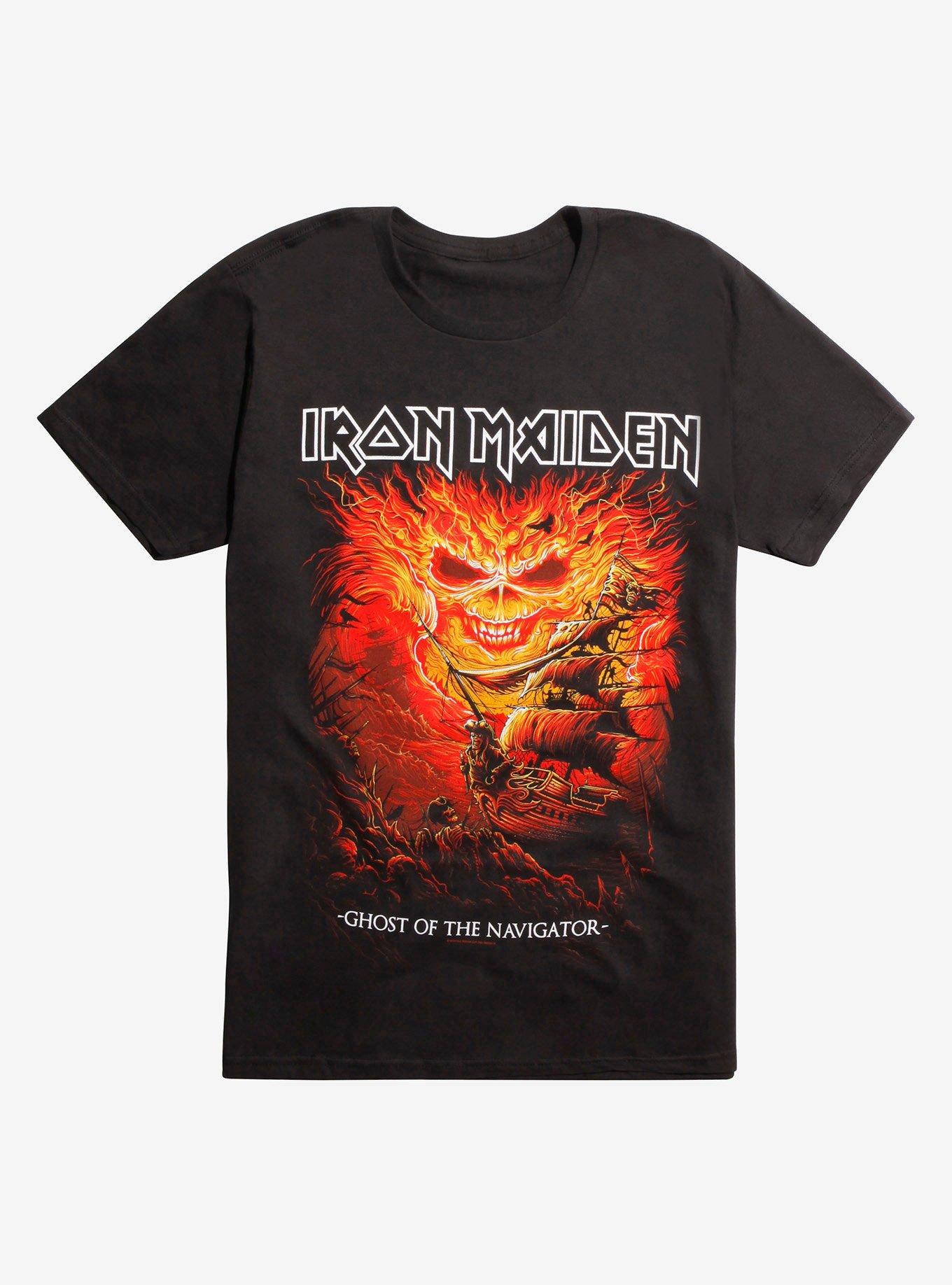 Iron Maiden Ghost Of The Navigator T-Shirt, BLACK, hi-res