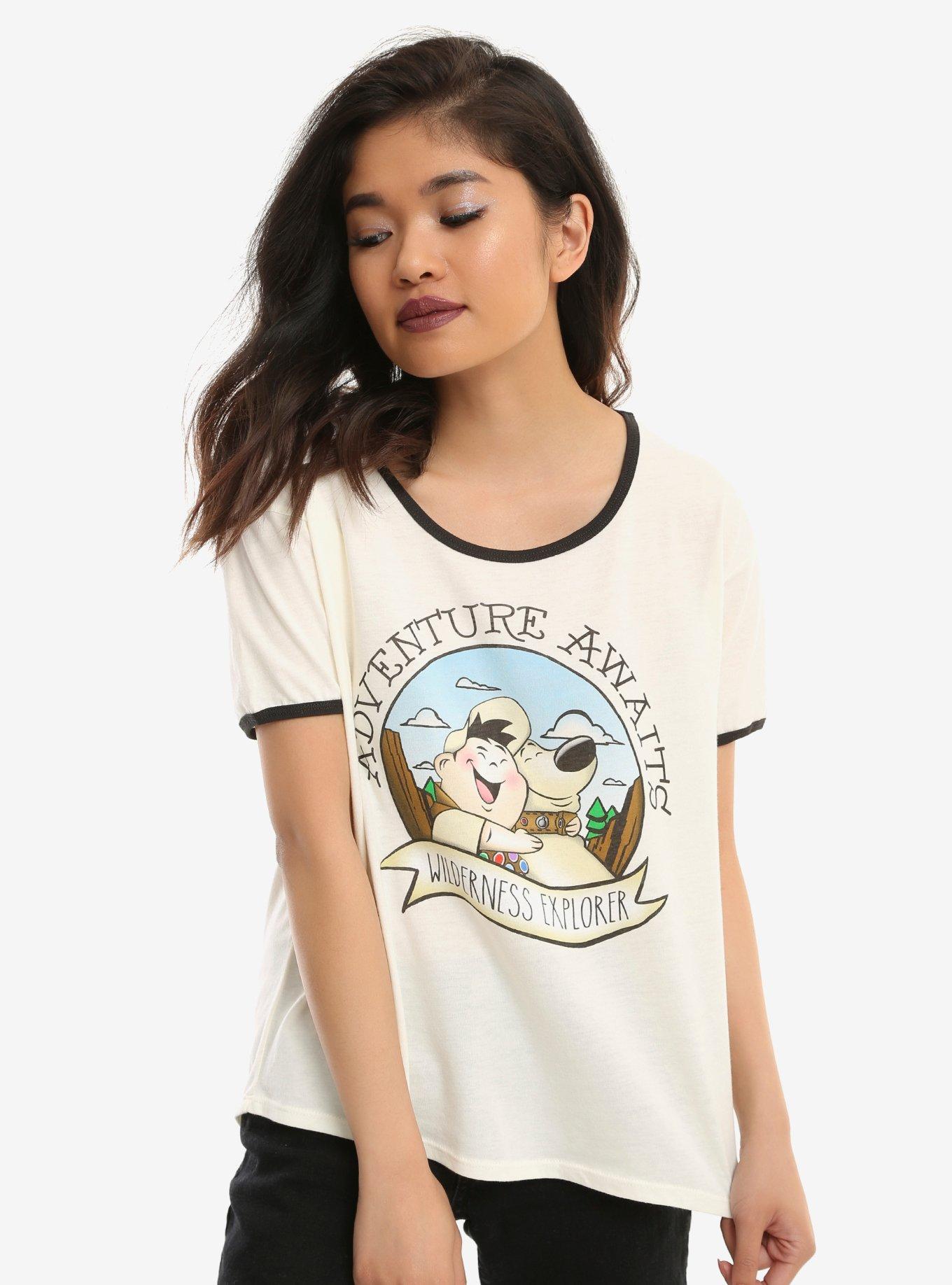 Disney Up Wilderness Explorer Girls Ringer T-Shirt, WHITE, hi-res