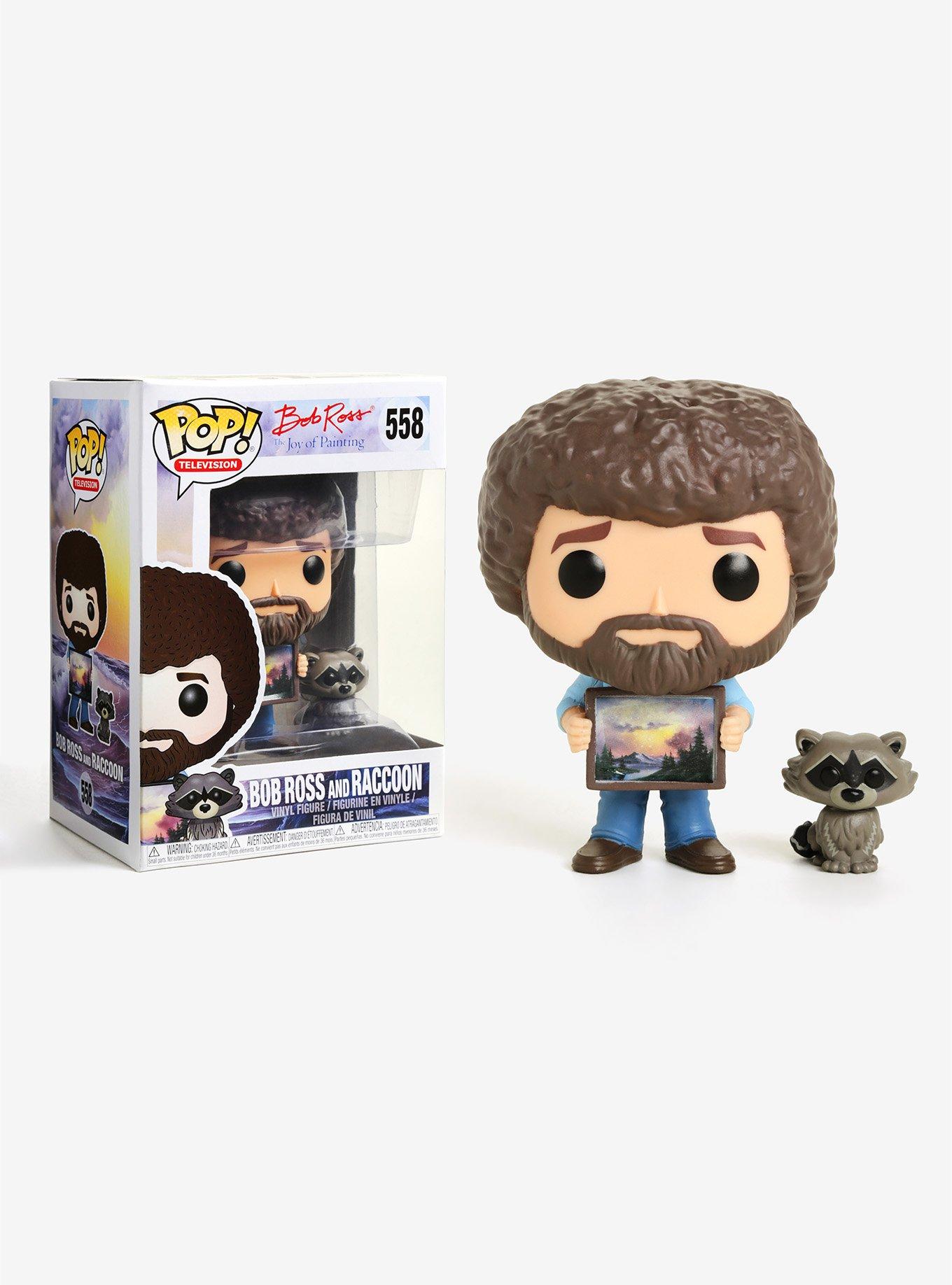 Funko Pop! The Joy Of Painting Bob Ross & Raccoon Vinyl Figure, , hi-res