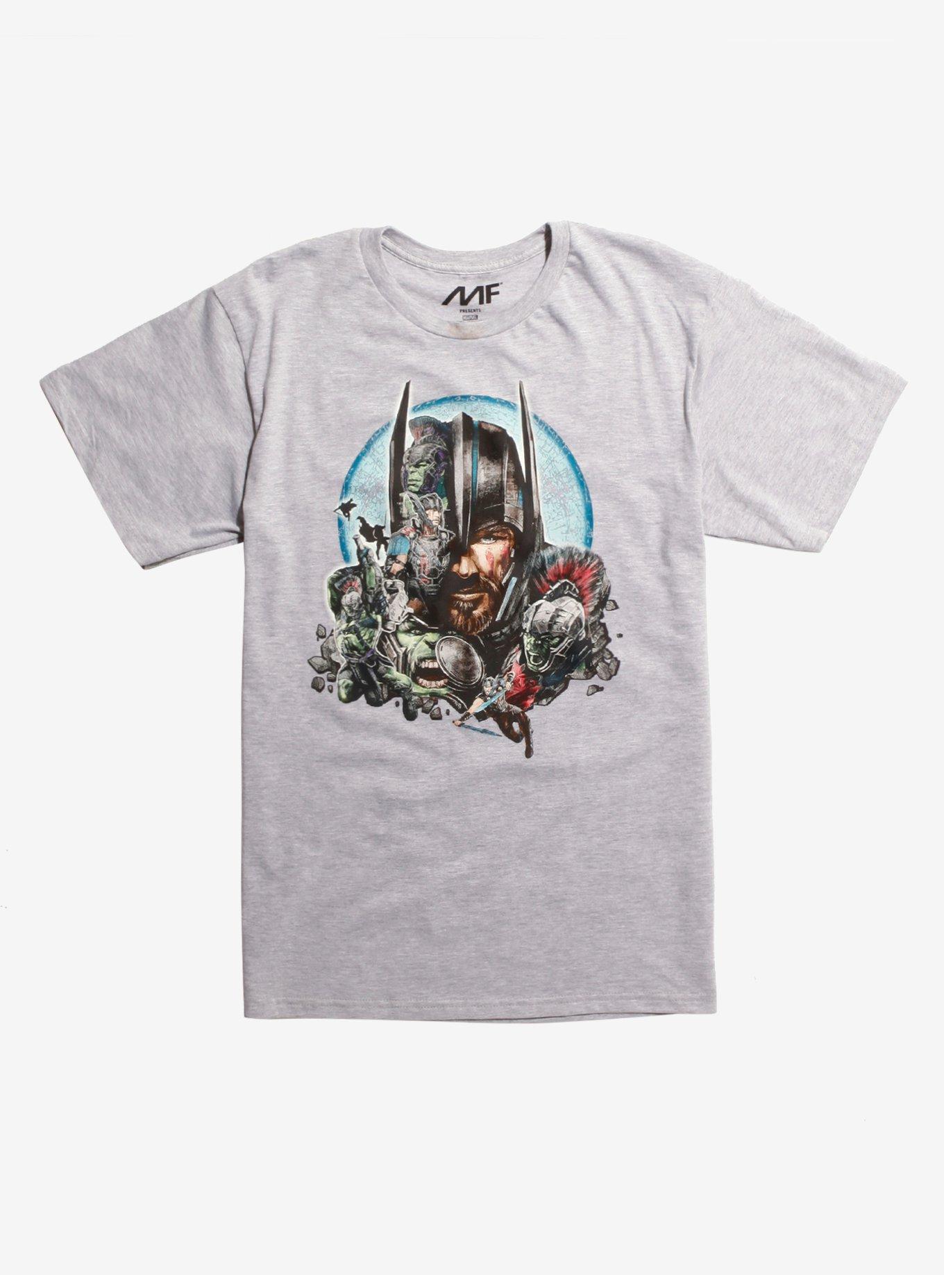 Marvel Thor: Ragnarok Face Collage T-Shirt, HEATHER GREY, hi-res