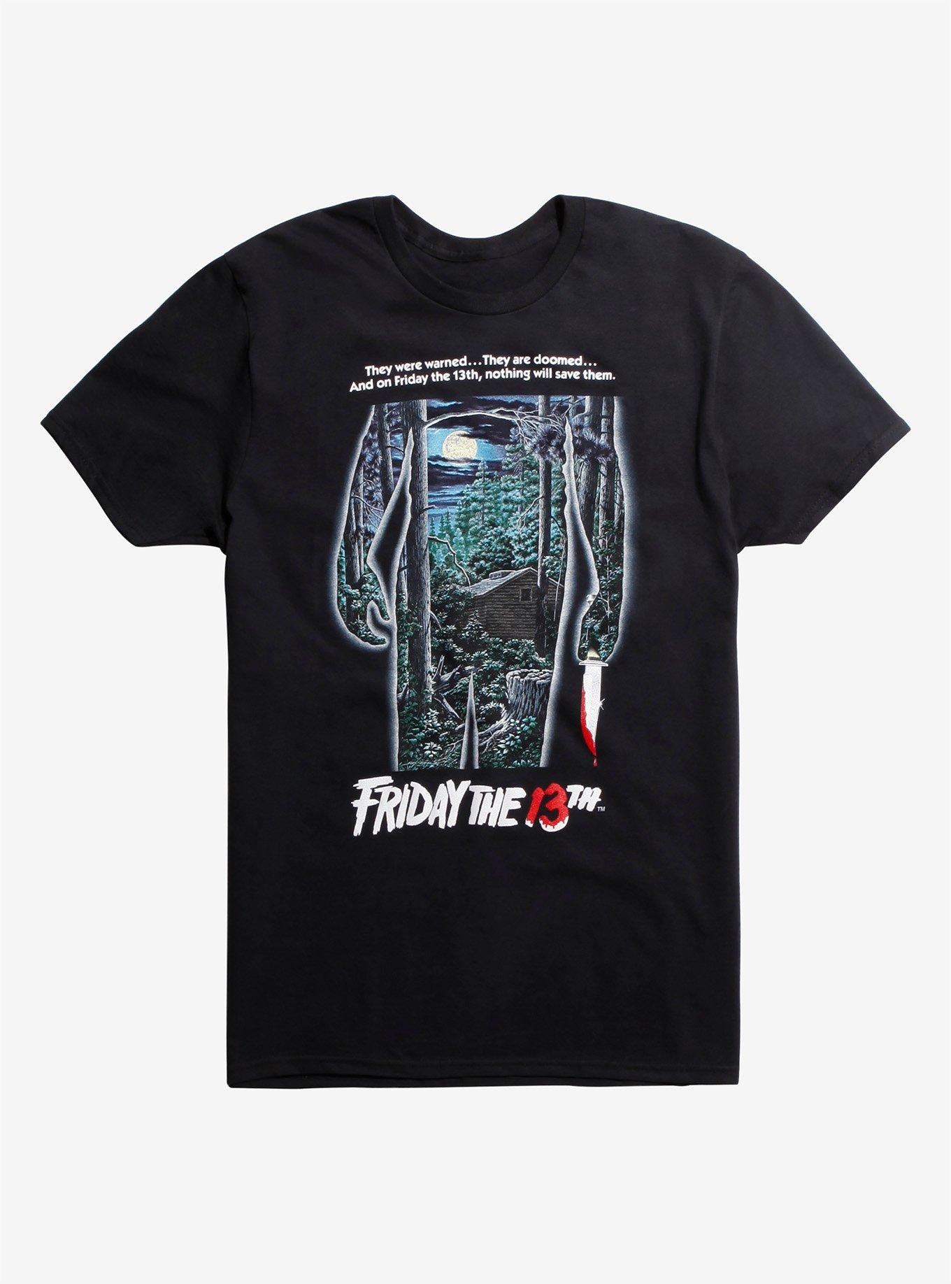 Friday The 13th Poster T-Shirt, BLACK, hi-res