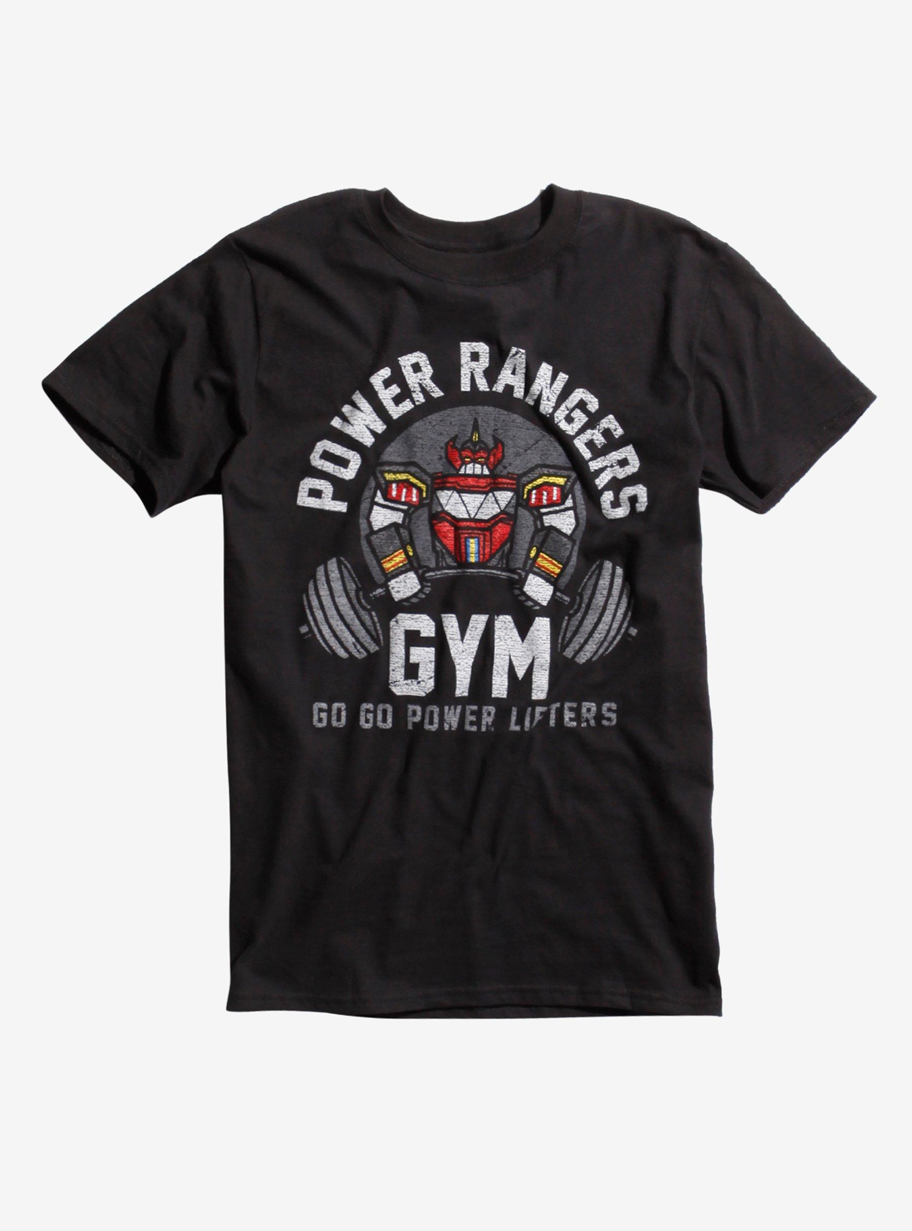 Mighty Morphin Power Rangers Gym T-Shirt, BLACK, hi-res