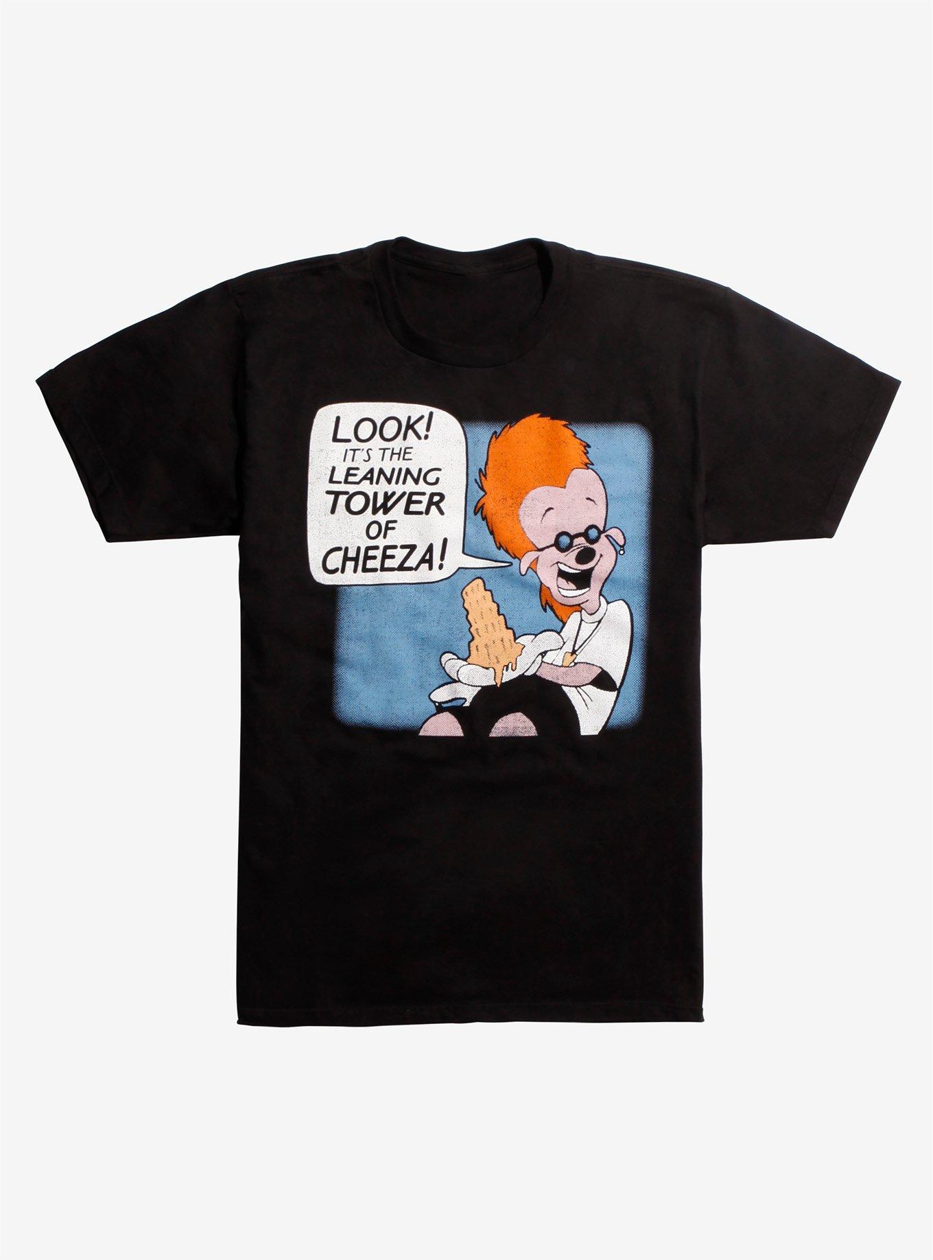 Disney A Goofy Movie Leaning Tower Of Cheeza T-Shirt, BLACK, hi-res