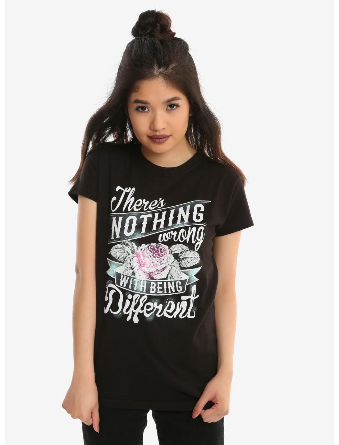 Nothing Wrong Girls T-Shirt, BLACK, hi-res
