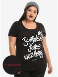 Riverdale Jughead Wuz Here Girls T-Shirt Plus Size Hot Topic Exclusive, BLACK, hi-res