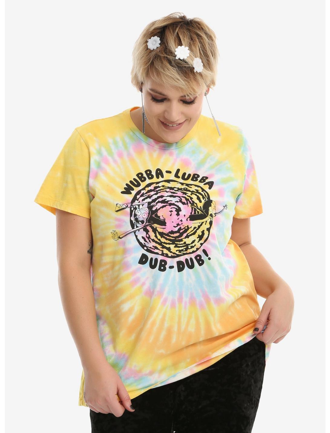 Rick And Morty Wubba-Lubba Dub-Dub Tie-Dye Girls T-Shirt Plus Size, TIE DYE, hi-res