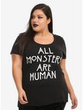 American Horror Story All Monsters Are Human Girls T-Shirt Plus Size, BLACK, hi-res