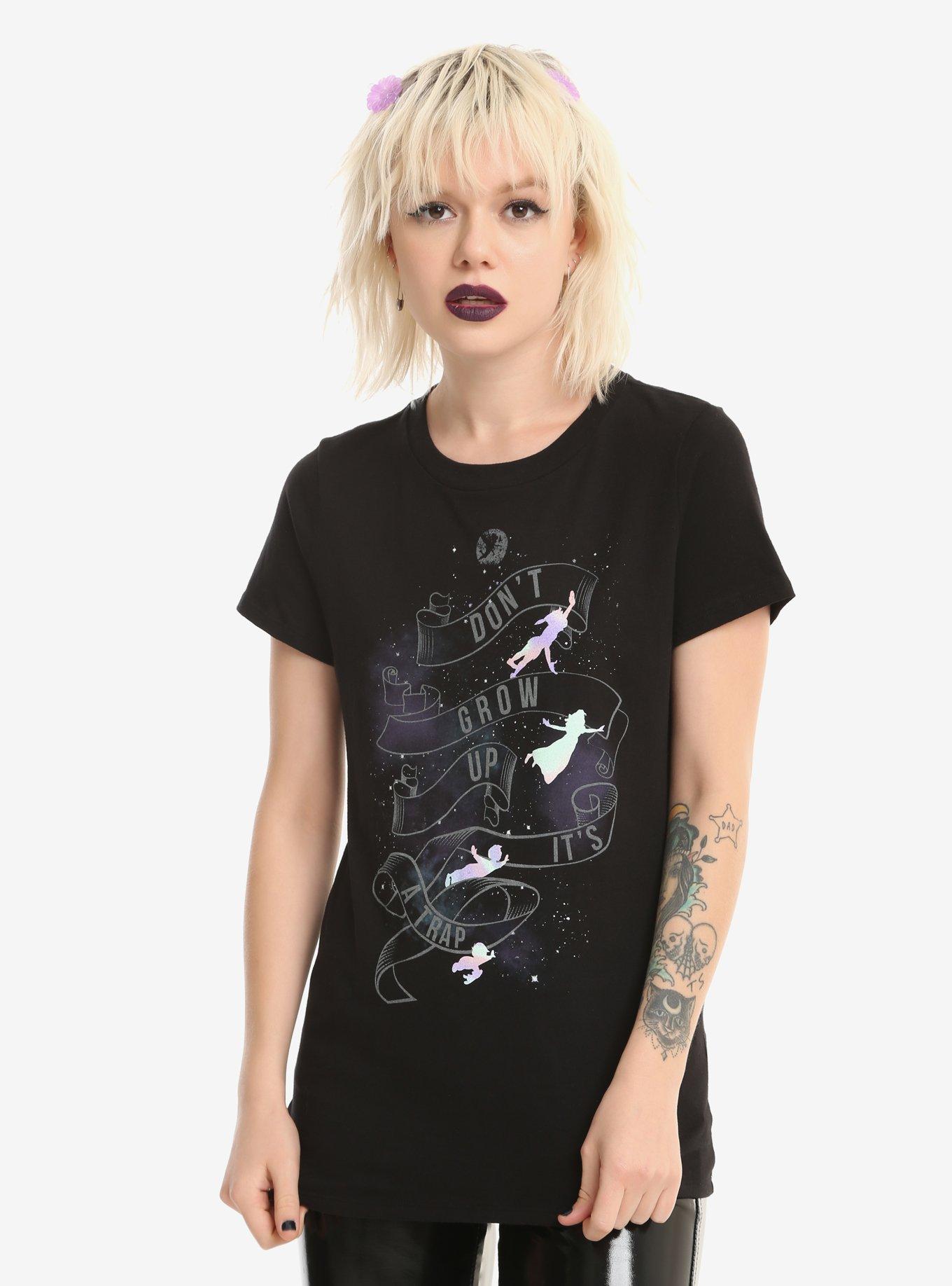 Disney Peter Pan Don't Grow Up Girls T-Shirt, BLACK, hi-res