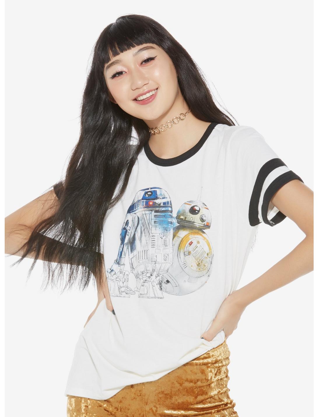 Her Universe Star Wars Droids Girls Athletic T-Shirt, WHITE, hi-res