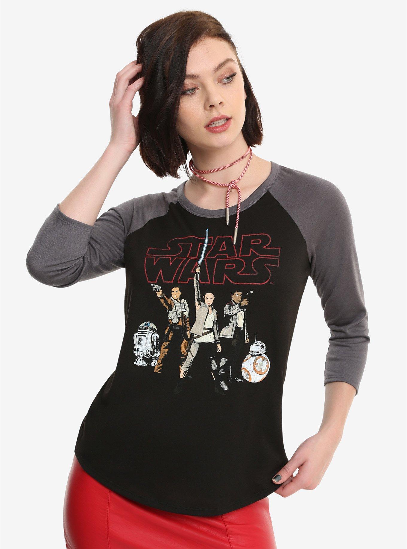 Her Universe Star Wars Tour Girls Raglan, BLACK, hi-res