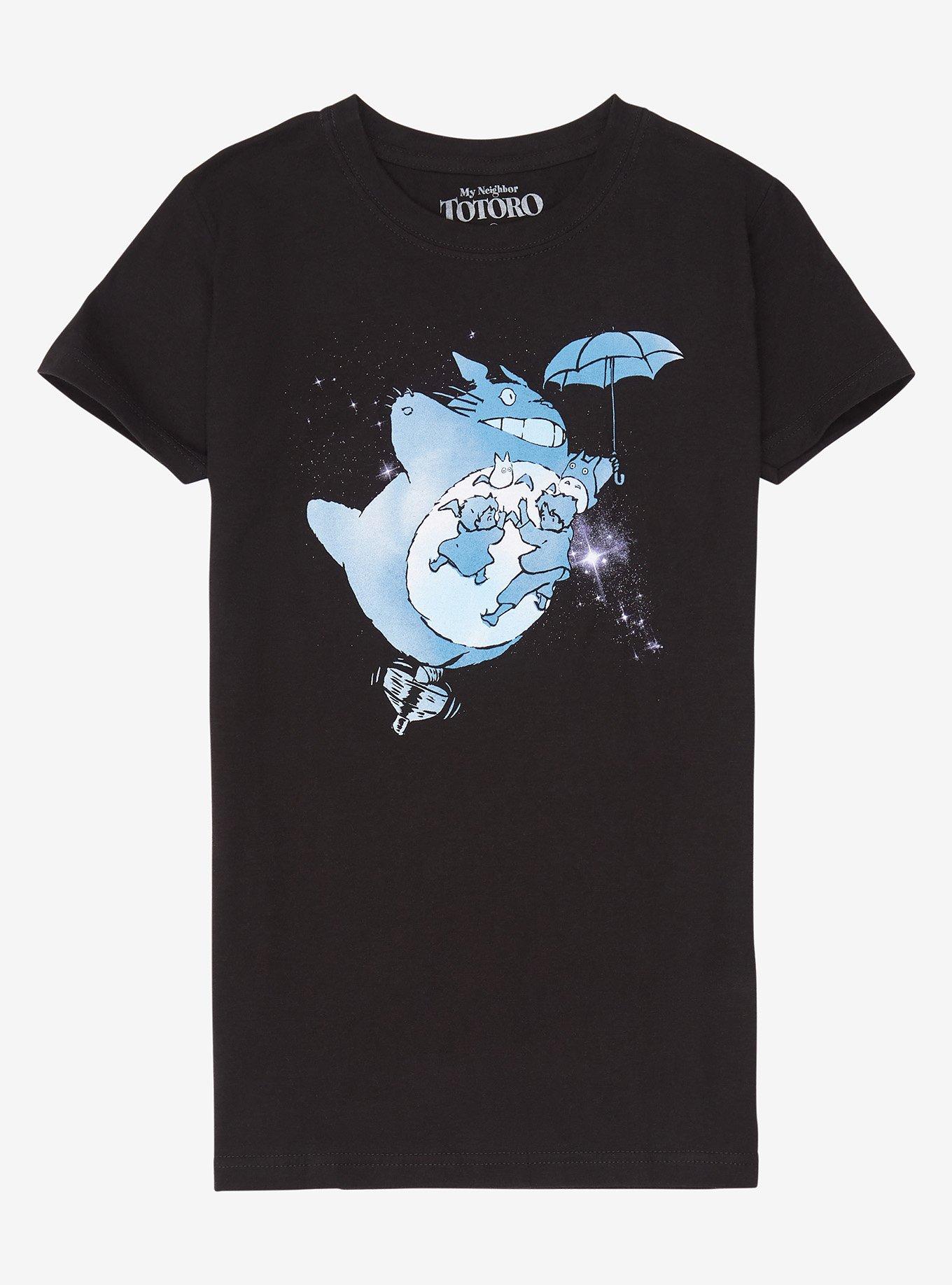 Her Universe Studio Ghibli My Neighbor Totoro Galaxy Umbrella Flight Girls T-Shirt, BLACK, hi-res