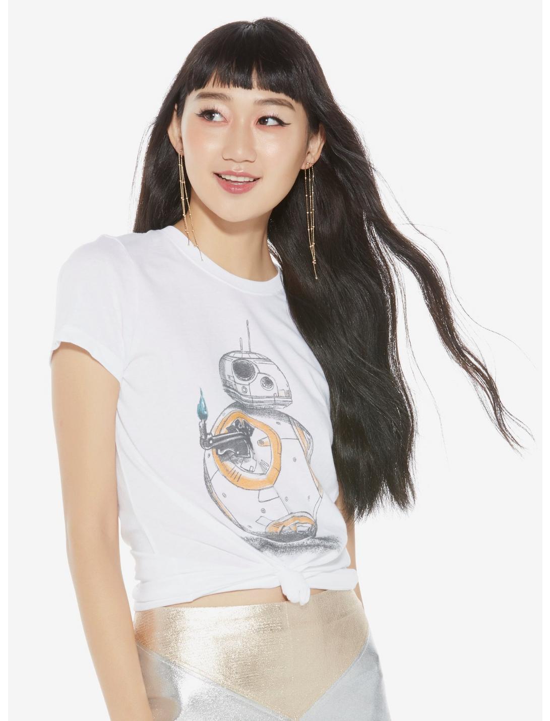 Her Universe Star Wars BB-8 Sketch Girls T-Shirt, WHITE, hi-res