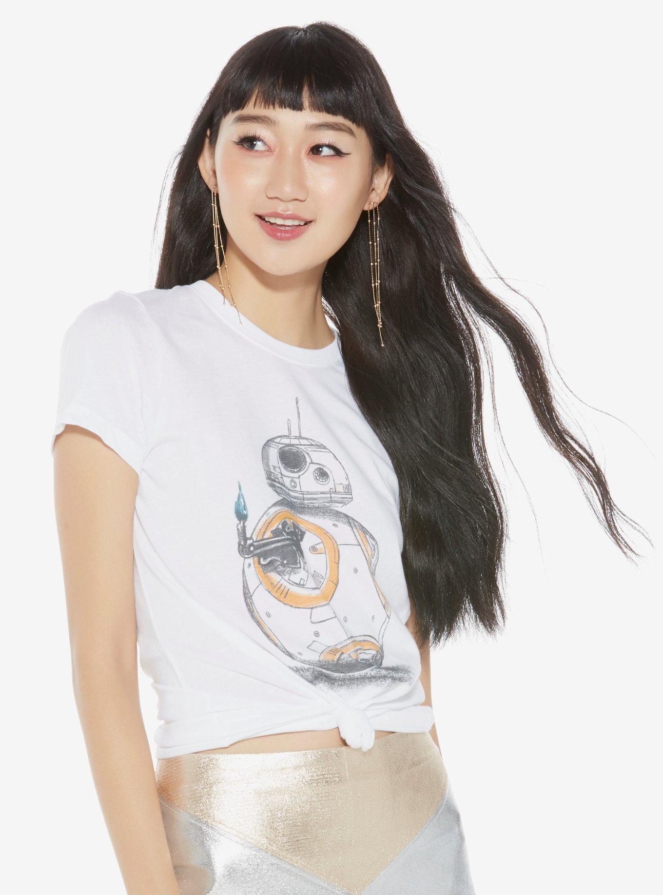 Her Universe Star Wars BB-8 Sketch Girls T-Shirt, WHITE, hi-res