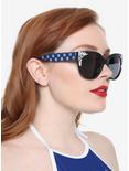 Supernatural Black & Blue Oversize Sunglasses, , hi-res