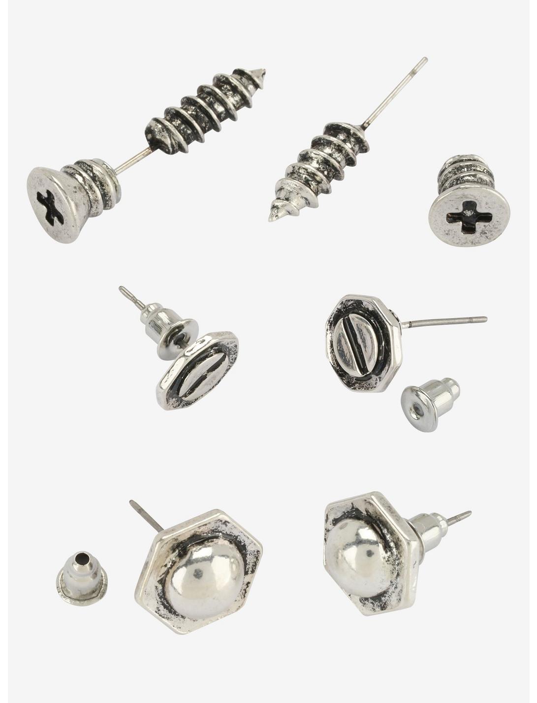 Screws & Bolts Tunnel And Stud Earring Set, , hi-res