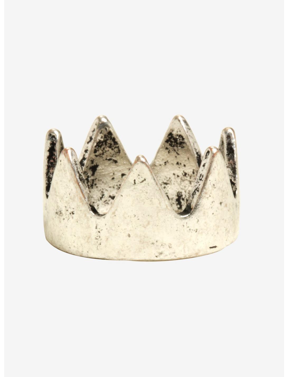 Blackheart Silver Crown Ring, , hi-res