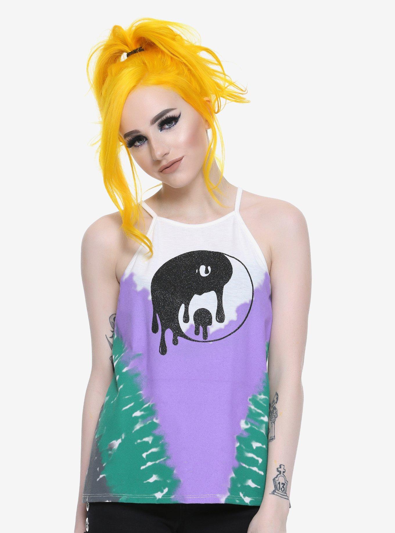 Tie Dye Yin Yang High Neck Girls Tank Top Hot Topic 7283