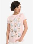 Rick And Morty Face Grid Girls T-Shirt, BLUSH, hi-res