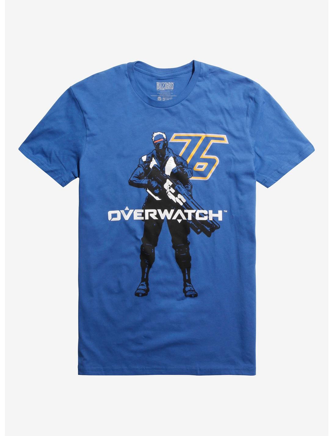 Overwatch Soldier: 76 Character T-Shirt, BLUE, hi-res