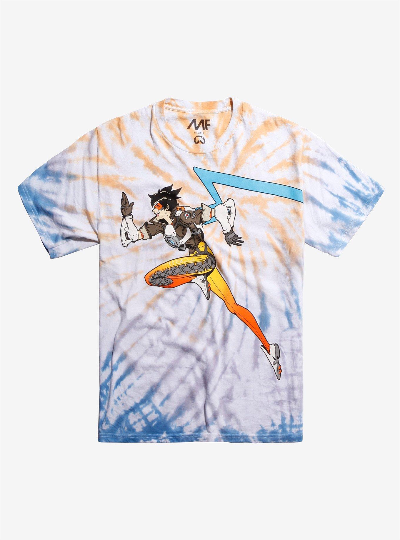 Overwatch Tracer Tie-Dye T-Shirt, MULTI, hi-res