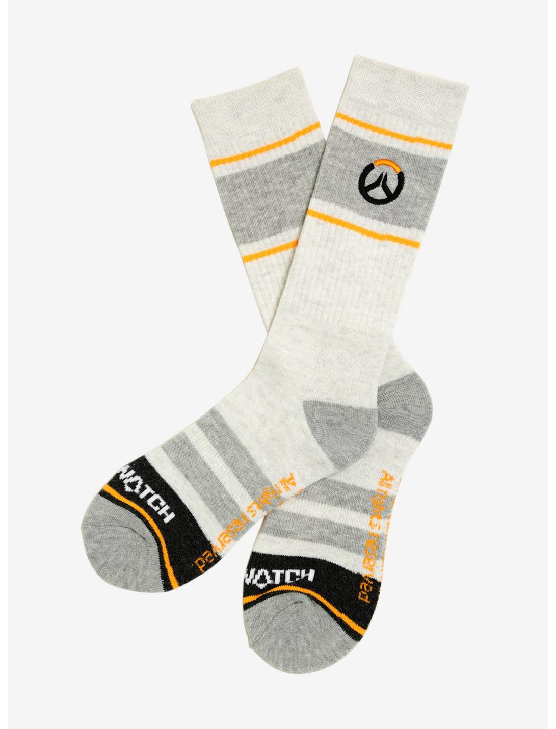 Overwatch Embroidered Crew Socks - BoxLunch Exclusive, , hi-res